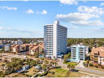 Aerial view of high rise building near beach at 5511 N Ocean Blvd. # 1603, Myrtle Beach, SC 29577