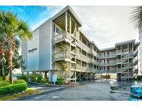SeaScape oceanfront building exterior view at 4305 S Ocean Blvd. # 205, North Myrtle Beach, SC 29582