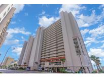 High-rise building exterior with balconies and parking at 1625 S Ocean Blvd. # 1002, North Myrtle Beach, SC 29582