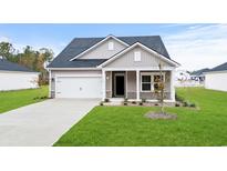Two-story Craftsman style home with a front porch and attached two car garage at 3057 Dover Branch Dr., Little River, SC 29566