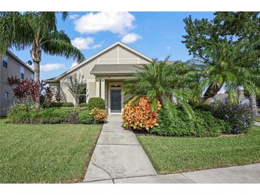 One-story house with landscaped yard and walkway at 901 Egrets Landing Way, Groveland, FL 34736