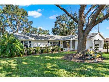 White single-story house with a large tree and green lawn at 26726 Wimbledon St, Leesburg, FL 34748