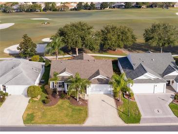 Aerial view of single-Gathering home with golf course views at 2131 Callaway Dr, The Villages, FL 32162