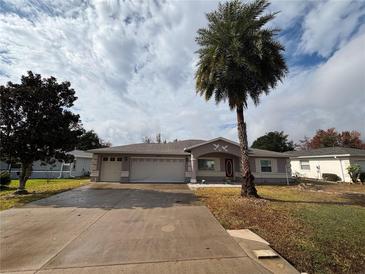 Cute one-story house with attached garage and palm tree at 9981 Sw 59Th Cir, Ocala, FL 34476