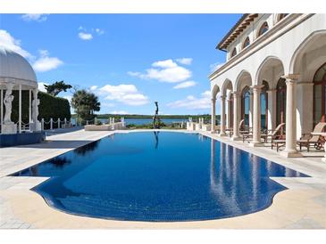 Expansive pool with water view at 4852 S Peninsula Dr, Ponce Inlet, FL 32127