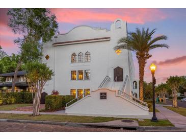 Stunning architectural detail of this renovated building, showcasing its unique design at 601 E Ridgewood St, Orlando, FL 32803