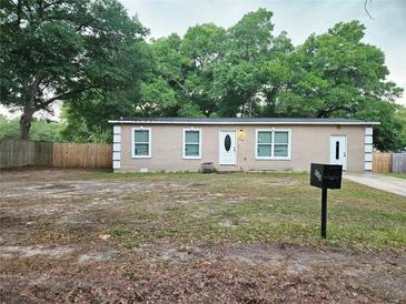 Tan single story home with a neatly kept lawn at 960 Nw 56Th Ave, Ocala, FL 34482