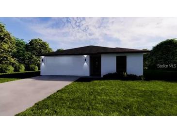 Modern house exterior with attached garage at 2985 Sw 173Rd Place Rd, Ocala, FL 34473