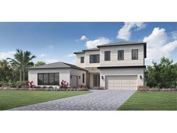 Two-story home with modern design and landscaping at 9440 Golden Laurel Ln, Orlando, FL 32827