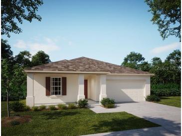 Newly built one-story house with a two-car garage at 1648 Andover Ridge Dr, Deland, FL 32720