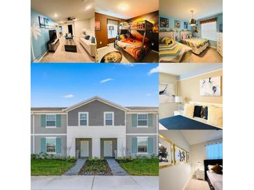 Exterior view of a two-story house with landscaped front yard at 710 Gardenia Ln, Davenport, FL 33897