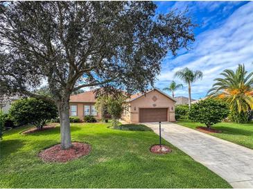 One-story home with mature landscaping and driveway at 24023 Robinwood St, Leesburg, FL 34748
