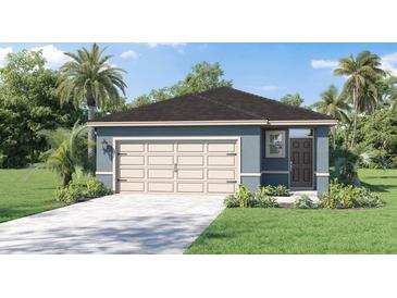 One-story home with a two-car garage and attractive landscaping at 2563 Sage Valley Way, Winter Haven, FL 33884