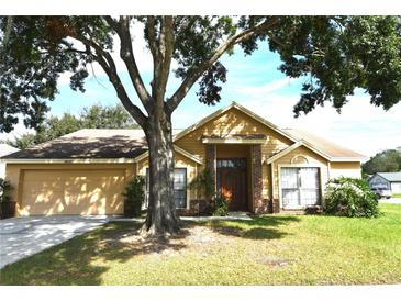 House exterior showcasing a charming two-story home with a large tree at 8647 Otter Creek Ct, Orlando, FL 32829