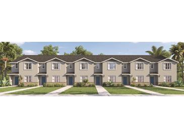 Five townhouses with contemporary design at 400 Preston Cove Dr, Saint Cloud, FL 34771