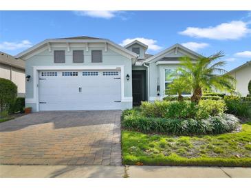 Single-story home with two-car garage and landscaping at 2160 Antilles Club Dr, Kissimmee, FL 34747
