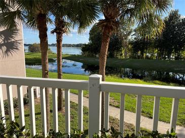 Tranquil lake view from private balcony or patio at 3468 Soho St # 107, Orlando, FL 32835