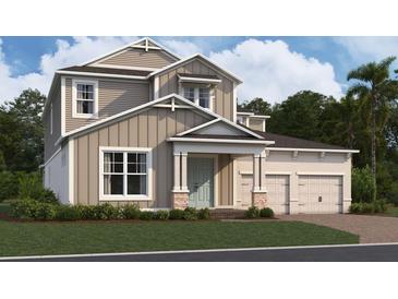 Two-story craftsman style home with two-car garage at 16862 Muskgrass Dr, Winter Garden, FL 34787