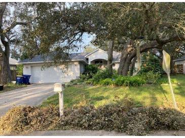 Single-story home with a landscaped yard and driveway at 508 S Bloxam Ave, Minneola, FL 34715