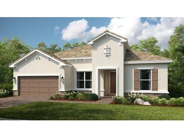 Attractive one-story home with brown garage door and landscaping at 925 Tassleflower Trl, St Cloud, FL 34771