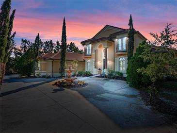 Beautiful two-story house with a fountain and manicured landscaping at 502 W Lester Rd, Apopka, FL 32712