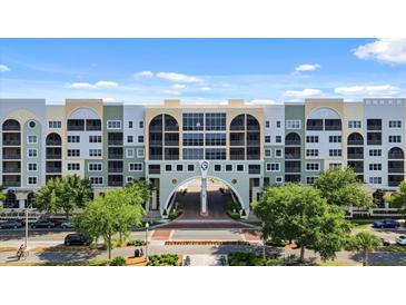 Condo building with waterfront views and a grand entrance at 225 W Seminole Blvd # 512, Sanford, FL 32771