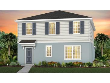 Charming two-story home with a welcoming front porch and landscaped yard at 5040 Oak Seed Way, St Cloud, FL 34771
