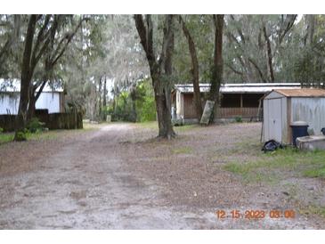 Overgrown vacant lot with mobile home and sheds at 16684 And 16690 S Us Highway 301, Summerfield, FL 34491