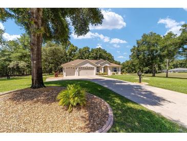 Single-Gathering home with driveway and landscaping at 10020 Sw 202Nd Cir, Dunnellon, FL 34431
