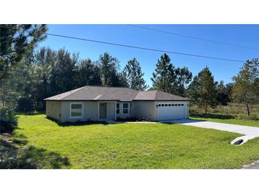 One-story home with a garage and spacious yard at 24 Sequoia Drive Ln, Ocklawaha, FL 32179