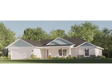 One-story craftsman home with light blue accents at Tbd Guava Terrace Loop, Ocklawaha, FL 32179