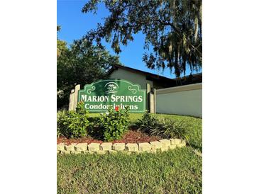 Marion Springs Condominiums entrance sign at 3507 E Fort King St # 235, Ocala, FL 34470