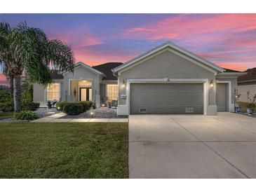 One-story home with two-car garage and landscaping at 11703 Se 91St Cir, Summerfield, FL 34491