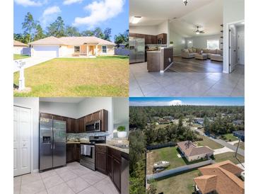 Single-story home with a landscaped yard and a walkway leading to the front door at 17023 Sw 41St Avenue Rd, Ocala, FL 34473