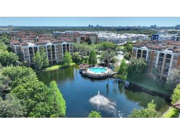 Community boasts a resort-style pool and lake at 12539 Floridays Resort Dr # 104 D, Orlando, FL 32821
