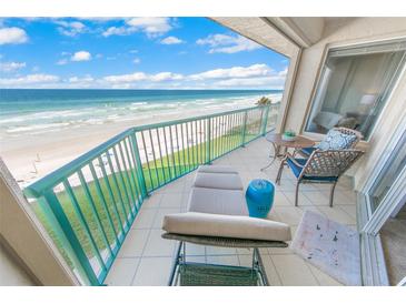 Relaxing ocean view balcony with seating at 4575 S Atlantic Ave # 6307, Ponce Inlet, FL 32127
