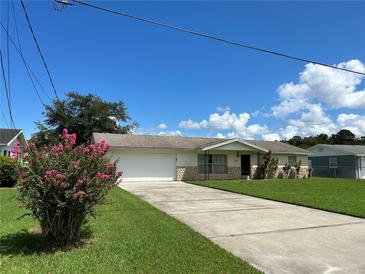 Single-story house with a spacious yard and driveway at 1612 Juno Trl, Astor, FL 32102