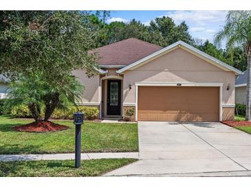 One-story house with attached garage and manicured lawn at 537 Champion Ridge Dr, Daytona Beach, FL 32124
