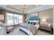 Relaxing main bedroom with plush bed and view to backyard at 1341 Arklow Cir, Ormond Beach, FL 32174