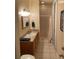 Bathroom with single vanity and shower/tub combo at 850 Eden Dr, Saint Cloud, FL 34771