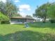 Spacious backyard with a screened porch and lush grass at 5337 Jacob Ave, Polk City, FL 33868