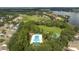 Aerial view of community amenities including pool and tennis at 7036 Mapperton Dr, Windermere, FL 34786