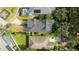 An aerial view of the home and backyard at 7036 Mapperton Dr, Windermere, FL 34786