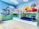 bedroom with Animal Crossing themed bunk beds at 550 Muirfield Loop, Reunion, FL 34747