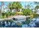 Private boat dock with pontoon boat, perfect for enjoying the water at 24120 Mink Rd, Astor, FL 32102