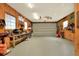 Large garage with ample storage space and workbench at 24120 Mink Rd, Astor, FL 32102