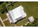 Overhead view of house, yard, and detached shed at 815 E Church St, Bartow, FL 33830