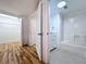 Clean bathroom with a shower/tub combo and vanity at 1010 Martin Luther King Jr Blvd, Bartow, FL 33830