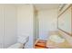 Bathroom with shower, vanity, and wood-look floors at 408 Garrett Ridge Ct, Winter Haven, FL 33880