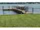 Green lawn with a private dock and access to the lake at 2230 Lake Ariana Blvd, Auburndale, FL 33823